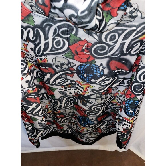 Reason Hustler Men’s Fashion Hoodie Size 2X Skull Floral Spell Out Streetwear - Picture 12 of 12